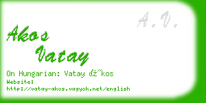 akos vatay business card